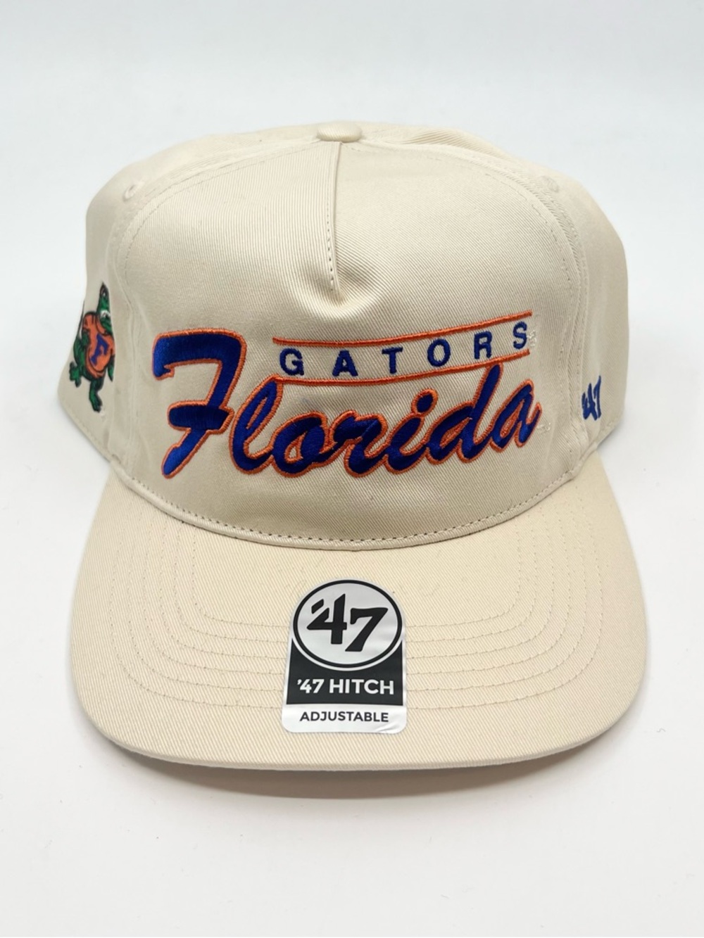 Florida Gators ‘47 Brand Hitch Cream Cursive Adjustable Snapback Hat  BRAND NEW